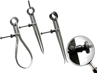 3 tlg Set Zirkel Taster Stahl Anreisszirkel Innentaster Außentaster Messwerkzeug