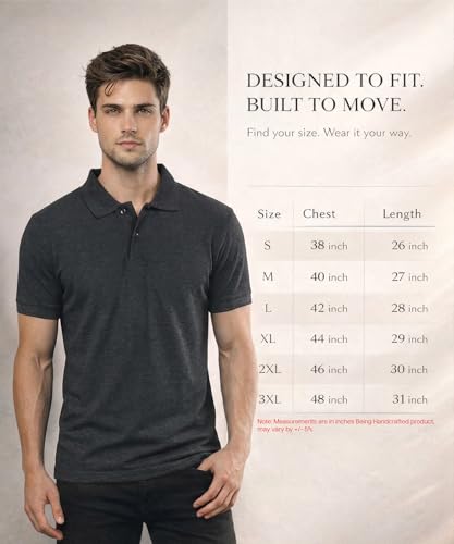 Image of Scott International Cotton Polo T Shirt | Collar Half Sleeves Plain T-Shirt | Tshirt for Men Stylish | Casual Tee for Office, Sports, Gym & Everyday Comfort | Men's Breathable All-Season Tshirt