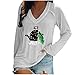 Produktbild Weihnachtsbluse Damen Teenager Mädchen Langarm Weihnachten Langarmshirt Katze/Lichterketten/Weihnachtsbaum Christmas Muster Winterpulli V Ausschnitt Lässige Weihnachtspullover T-Shirt Oberteil Top