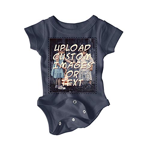 Custom Baby Onesie/Bodysuit Make It What You Want (Navy, 6 Month)