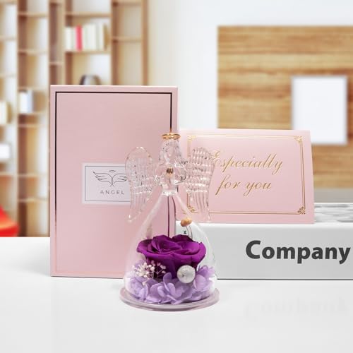 Miofula-Preserved-Flower-Rose-Birthday-Gifts-for-Mom-Angel-Figurines-with-Forever-Real-Rose-Gifts-for-Her-Mom-Grandma-Angels-Gifts-for-Mothers-Day-Christmas-Anniversary-Thanksgiving-Birthday-Gifts Miofula Preserved Flower Rose Birthday Gifts for Mom Angel Figurines with Forever Real Rose Gifts for Her Mom Grandma Angels Gifts for Mothers Day Christmas Anniversary Thanksgiving Birthday Gifts