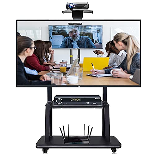 Soporte móvil para TV con ruedas y almacenamiento miniatura 1
