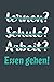 Produktbild lernen Schule Arbeit Essen gehen!: Notizbuch - tolles Geschenk für Notizen, Scribbeln und Erinnerungen aufbewahren | liniert mit 100 Seiten