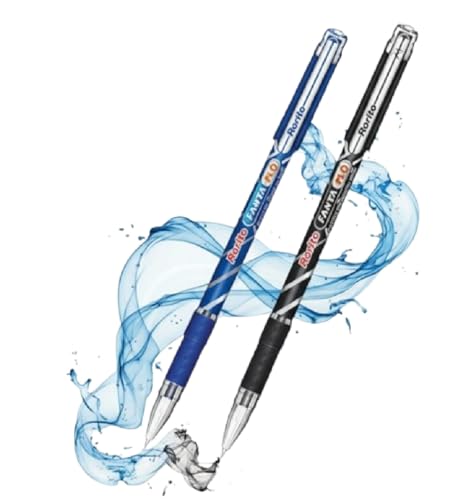 Image of FIRST CLICK Fantaflo 10 Ball Pen + 10 Refills BLACK Ink, Pack of 20 | 1mm Tip | Waterproof Ink | Fanta flo Dotted Grip for Comfortable Writing | Smooth Writing Ball Pens for Students and Office Use
