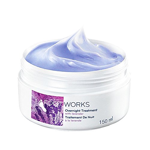 Avon - Crema per piedi alla lavanda Foot Works, per massaggio lenitivo notturno, 4 barattoli da 150 ml