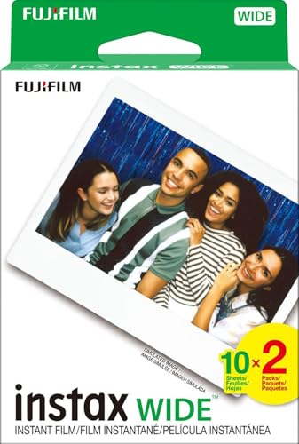 Fujifilm Instax Wide Instant Film Twin Pack with Sunshine Photo Microfiber Cloth... (8 Pack-160 Exposures)