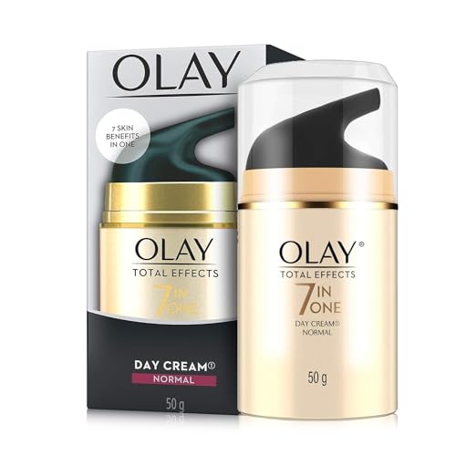 Image of Olay Total Effects Anti Ageing Skin Cream (Moisturizer)| Fights 7 Signs of Ageing | With Niacinamide and Green Tea Extracts | Normal, Oily, Dry, Combination Skin | 50g (DAY /NORMAL (50 g))