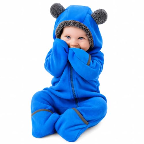 Cuddle Club Fleece Baby Bunting Bodysuit Hoodie, Newborn - 5T