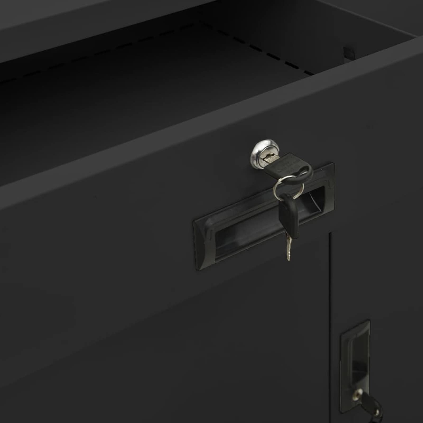 Homgoday Armadio per Ufficio Antracite 90x40x102 cm in Acciaio, Armadietto Armadio Ripostio, Ripiani per Armadio Armadietto Interno, Mobili da Giardino,Portascope per Bagno Interno Casa
