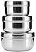 18/8 Stainless Steel 3-pack nesting Lunch Box and food storage container set - Eco friendly, Dishwasher Safe, BPA free, Great for snacks or food storage (10 to 24 fl oz)