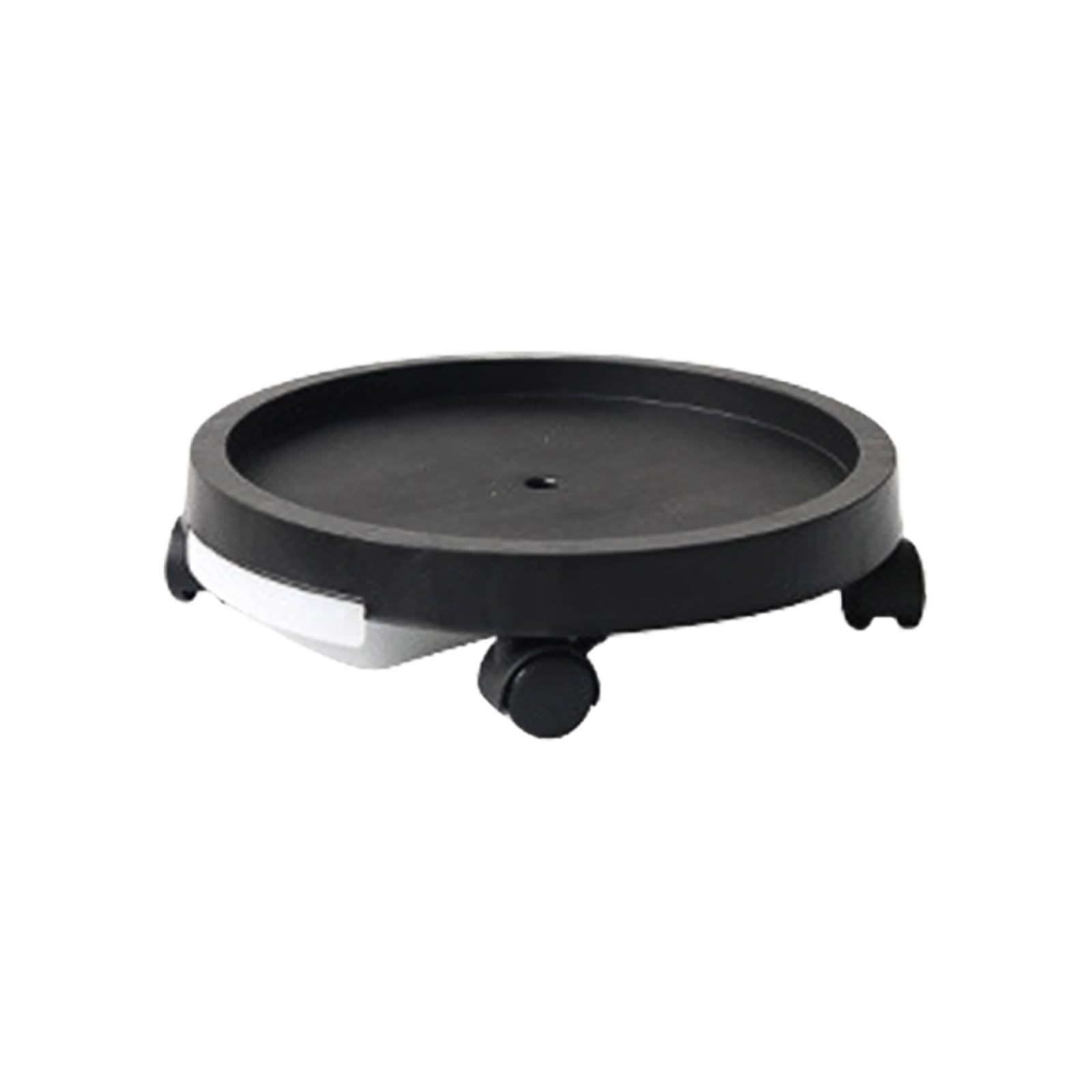 WEYIMVTO Mobile plant pot trays, With Wheels Portable Thickened Stand Flower Garden Planter Caddies(Black 24cm)
