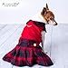 Parisian Pet Scottish Dog Dress - Holiday Plaid Clothes for Large Dogs Girl - Red Checkered Pet Dress with Pleated Skirt - Dog Wedding Outfit - Lightweight Puppy Clothes - Party Dresses for Dogs
