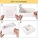 Moretoes 30pcs Bakery Boxes, 8x8x2.5 Cookie Boxes with Window, White Treat Containers for Donuts, Chocolate Strawberries, Pie