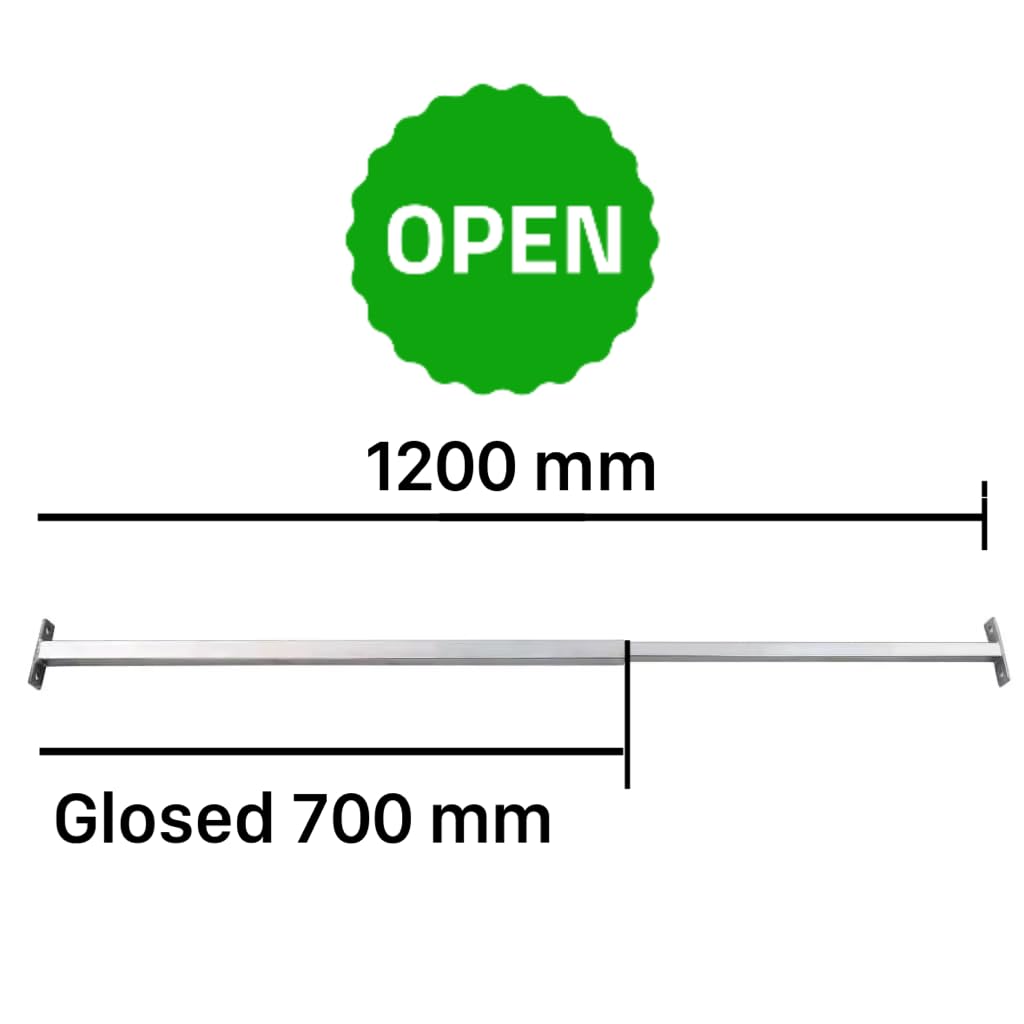 Lot de 2 barres de sécurité pour fenêtre réglables robustes anti-vol barrière de protection voleurs en acier galvanisé 710-1200 mm