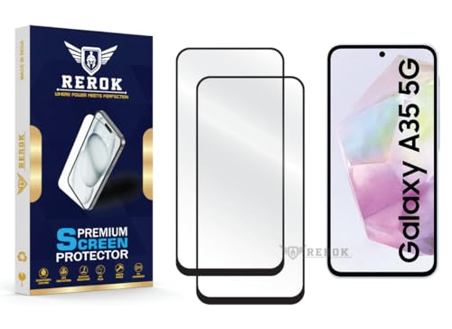 Image of Gorilla Tempered Glass Screen Protector Compatible with Samsung Galaxy A35 5G [Pack of 2] | Edge-to-Edge, Bubble-Free, Case Friendly, Easy Installation Kit