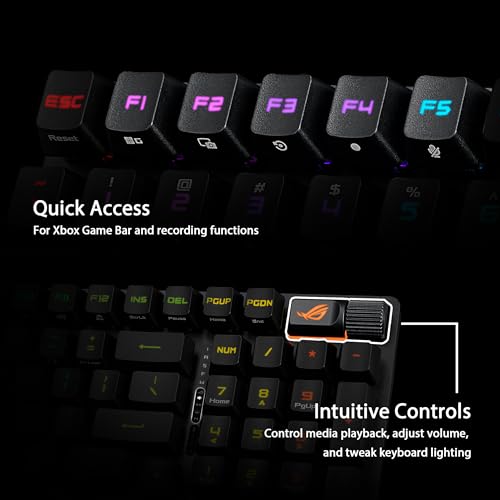 Image of ASUS ROG Strix Scope II 96 RX Wireless Optical Gaming Keyboard - 96% Full-Size, Tri-Mode Connectivity, Pre-lubed ROG RX Red Linear Switches PBT Keycaps, RGB, PC /Mac Support - Black