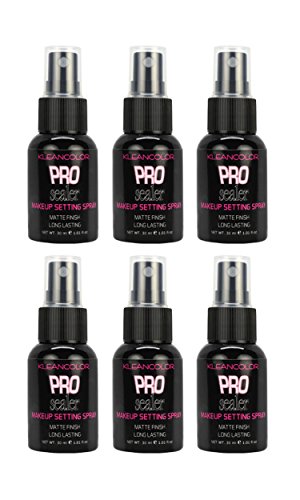 KleanColor Pro Sealer Makeup Setting Spray facial mist - Matte Finish - Set of 6 - travel size bottles 1 oz each