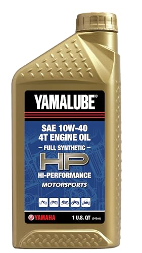 Yamaha Yamalube 10W-40 4T Full Synthetic Hi-Performance Engine Oil- 1 Quart #LUB-10W40-FS-12