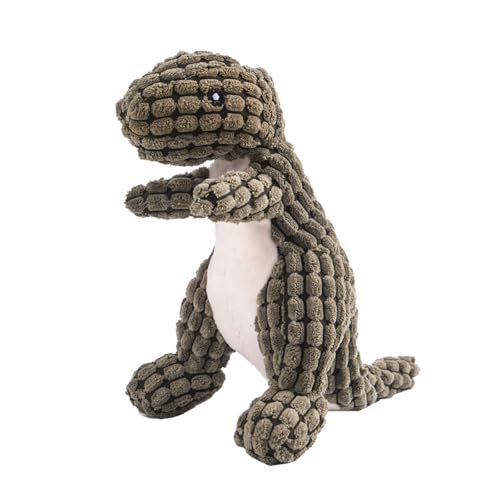 BTtime ペット用おもちゃ かみつきザウルス 噛む 玩具 犬 おもちゃ 歯磨き 運動不足解消 ぬいぐるみ 靴 音が出る 小型犬 中型犬 大型犬用 訓練玩具 (グリーンの恐竜)