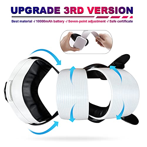 Adjustable Head Strap With 7000Mah Battery Pack Compatible With Oculus Quest 2, Replacement Elite Strap For Meta/Quest 2, Comfort In Vr Quest 2 Accessories For Kids And Adult #TOP5