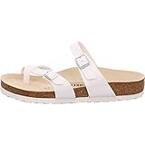 Made in Germany BIRKENSTOCK Damen Mayari Birko-Flor Zehentrenner - Weiß (WEISS) , 43 EU