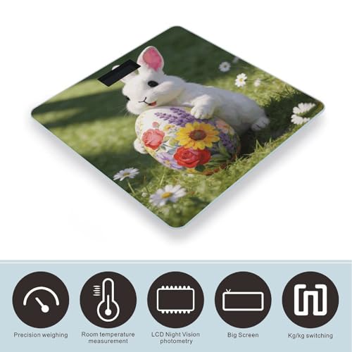 Báscula digital de baño con pantalla LCD y vidrio templado miniatura 3