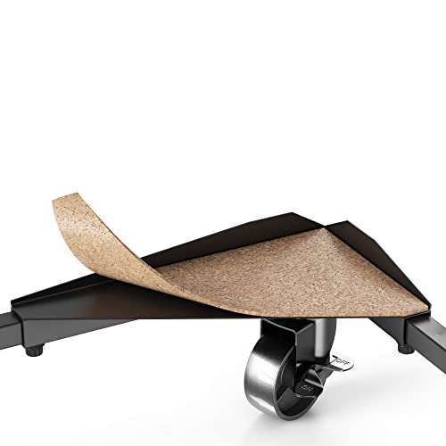 Bytesium Pc Tower Stand – Metal Frame – Adjustable Width And Length – 4 Locking Wheels – Cork Pads – Computer Tower Stand For Atx – Easy Assembly – Wide Size Range – Computer Cart – Cpu Holder #TOP5