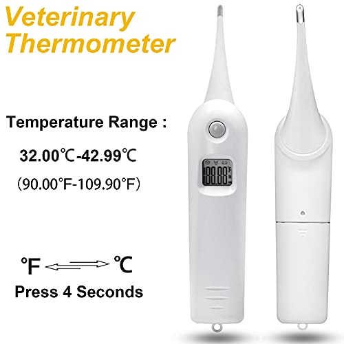 Hzran Pet Veterinary Thermometer, Pet Accurate Fever Detection Thermometer, Animal Temperature Monitor, Fast Read Digital Veterinary Thermometer For Dog, Cat, Horse, Pig, Rabbit, Hamster, Guinea Pig. #TOP3