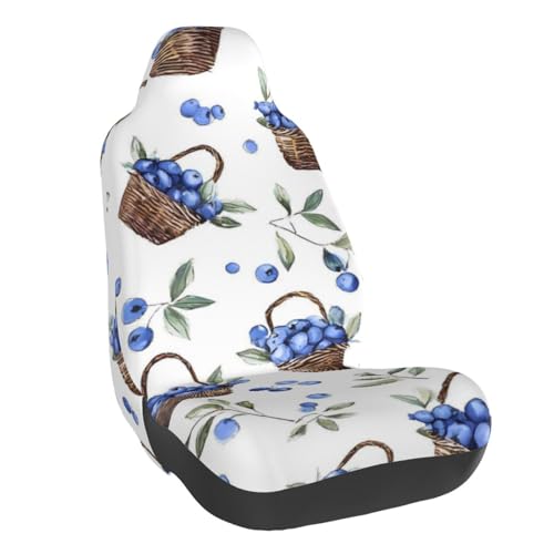 Blueberry Housse de siège de voiture élastique aquarelle universelle pour berline, SUV, camion