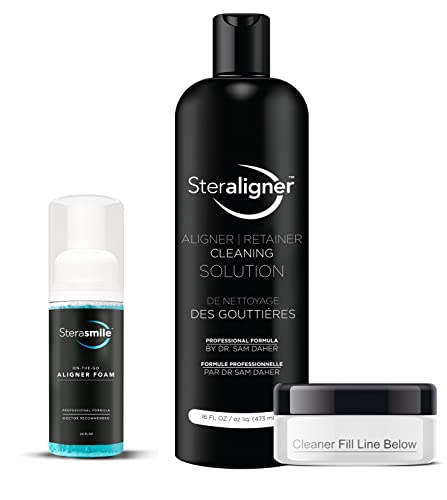Sterasmile™ On the Go Foam Whitening Solution Aligner Cleaner and Steraligner® Aligner Tray Cleaning Solution Combo Pack