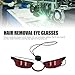 Hair Removal Eye Glasses, Long Lasting Clear Sight Cosmetology Eye Protector for Industrial (Red)