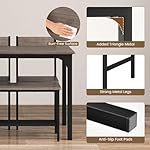 Tangkula Dining Table Set for 4, Kitchen Table and 2 Chairs for 4 with Bench, 4 Piece Dining Table Set for Small Space, Apartment - Image 5