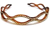  rougecaramel – Accesorios Cabello – Invernadero de cabeza/Headband CÉRÉMONIES o bodas de cristal de Swarovski – marrón