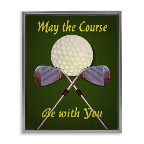 May Course Be with You Fun Sports, 25 x 31 Inch Canvas in Floater Frame