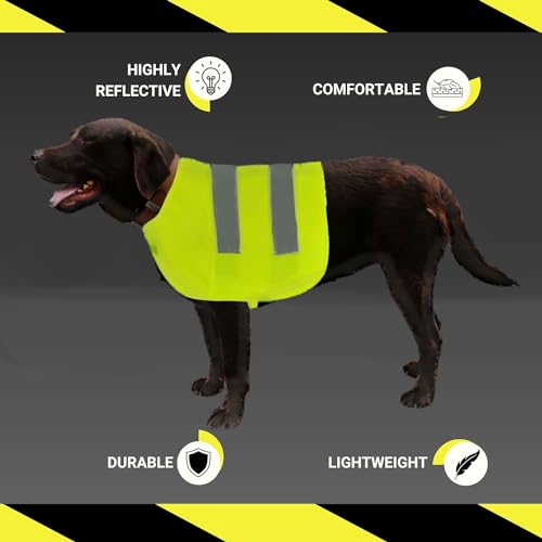 Fashion by Purdashian Fashion By Purdashian Reflective Dog Coat, Yellow, M - Image 4