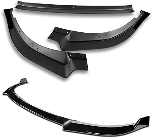 3pcs Front Bumper Splitter Spoiler Lip Compatible With 2018 2019 2020 2021 Kia Stinger GT-Line CK-Style, Air-Dam-Chin-Diffuser (Painted Black), 37x5x9
