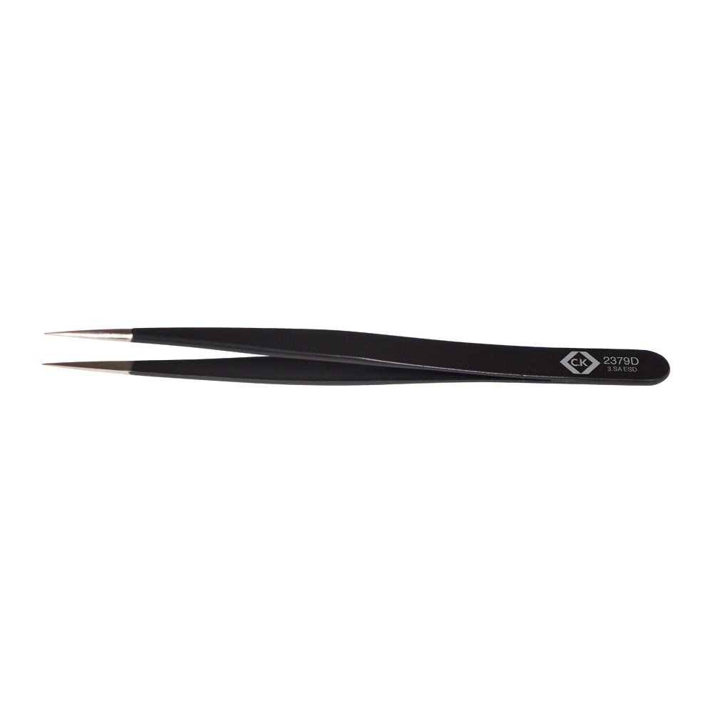 C.K T2379D 120 mm Type 3.SA Precision ESD Tweezer, Black