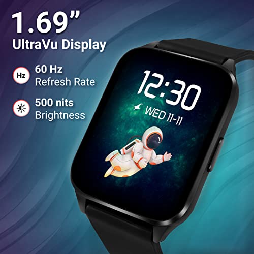Image of Fastrack Reflex Beat+ 1.69 inch UltraVU Display|500 Nits Brightness|60 Sports Modes|24 * 7 Heart Rate Monitor|SpO2 Monitor|Sleep Tracker|IP68 Water Resistant|Music & Camera Control
