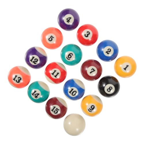 POPETPOP Billiard Supplies 16 Pcs Regulation Size Pool Balls Dots Pattern Balls for Billiard Equipment Leisure Exercise