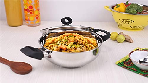 Vinod Deluxe Kadhai Wok Acero Inoxidable 22cm 2.4L miniatura 5