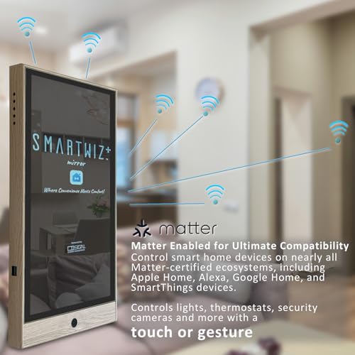 Image of SmartWiz＋+ Mirror | 21.5'' Smart Home Controller | Matter Compatibility Equipped with Gesture UI
