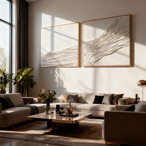 Artists' Handicraft, 3D Large Hand Painted Abstract Wall Art, Fabric