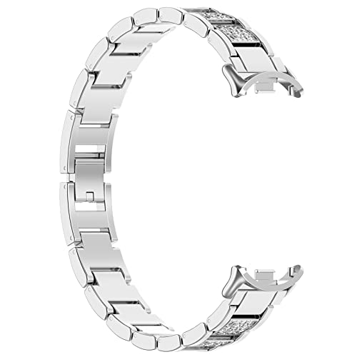 PINHEN Compatible avec Xiaomi Mi Band 8/9/10 Bracelet,Métal Réglable Bracelet Smart Watch Accessoires pour Femmes Hommes Bandes de Remplacement – Image 5