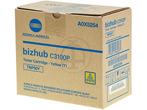 Cartouche de toner jaune Konica Minolta original TNP-50Y pour imprimante laser