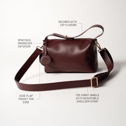 Image of Theater Bonbon Crossbody Duffle Bag for Women Structured Shoulder Handbag with Adjustable and Detachable Strap
