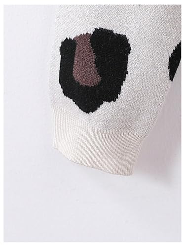 Image of WDIRARA Girl's Strawberry Printed Button Front Long Sleeve Casual Cardigan Sweaters