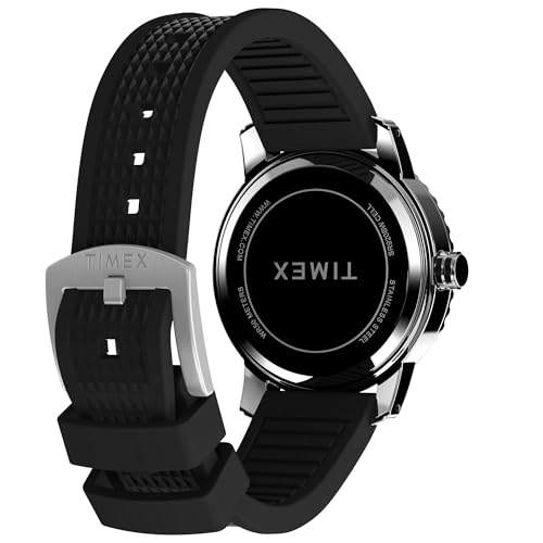 Image of TIMEX Trend Analog Black Round Dial & Black Silicone Two- Piece Band Water Resistant Men's Wrist Watch - TW2W606007I