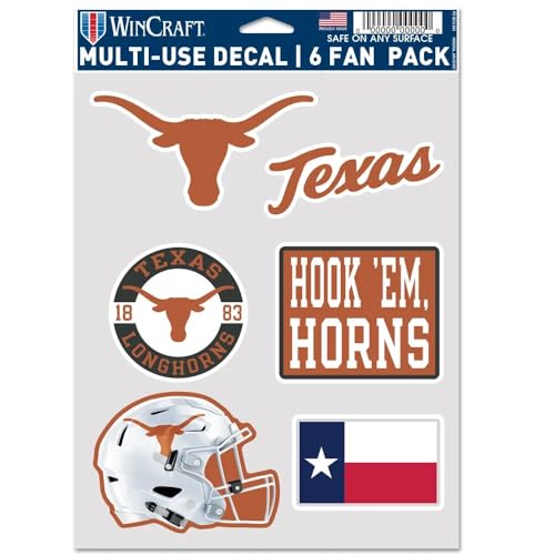 Texas Longhorns FOOTBALL HELMET Multi Use 6 Fan Pack