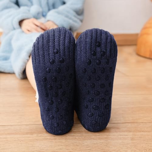 Image of Fluffy Fuzzy Warm Slipper Socks for Women Men Thick Fleece Lined Non-Slip Socks Indoor Floor ChristmasGiftsfor women Winter super Soft Warm Cozy Grip Socks