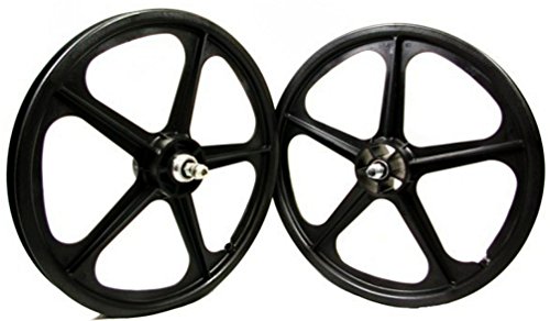 SKYWAY, Tuff II 20" 5 Spoke, Wheelset, Black, 20'' / 406, Bolt-on, F: